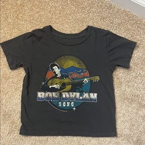 Bob Dylan Kids Graphic T-Shirt 100% Organic Cotton Charcoal Gray Size 2T